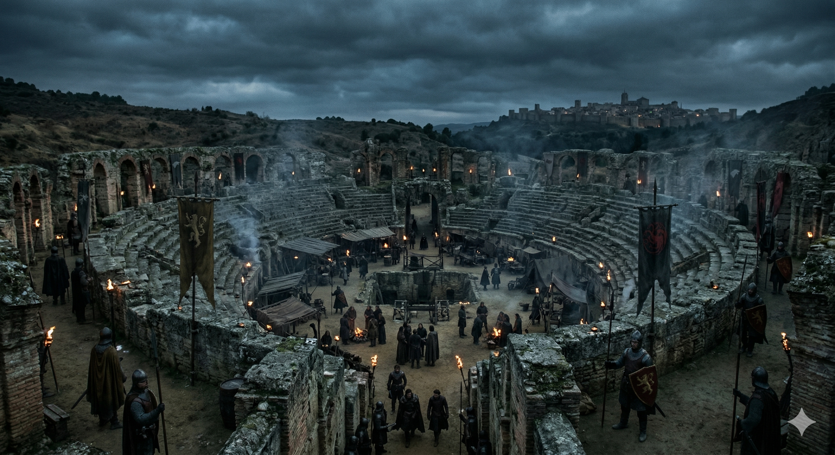 Anfiteatro de Itálica donde se rodó el Pozo Dragón (Dragonpit) en Juego de Tronos, Sevilla