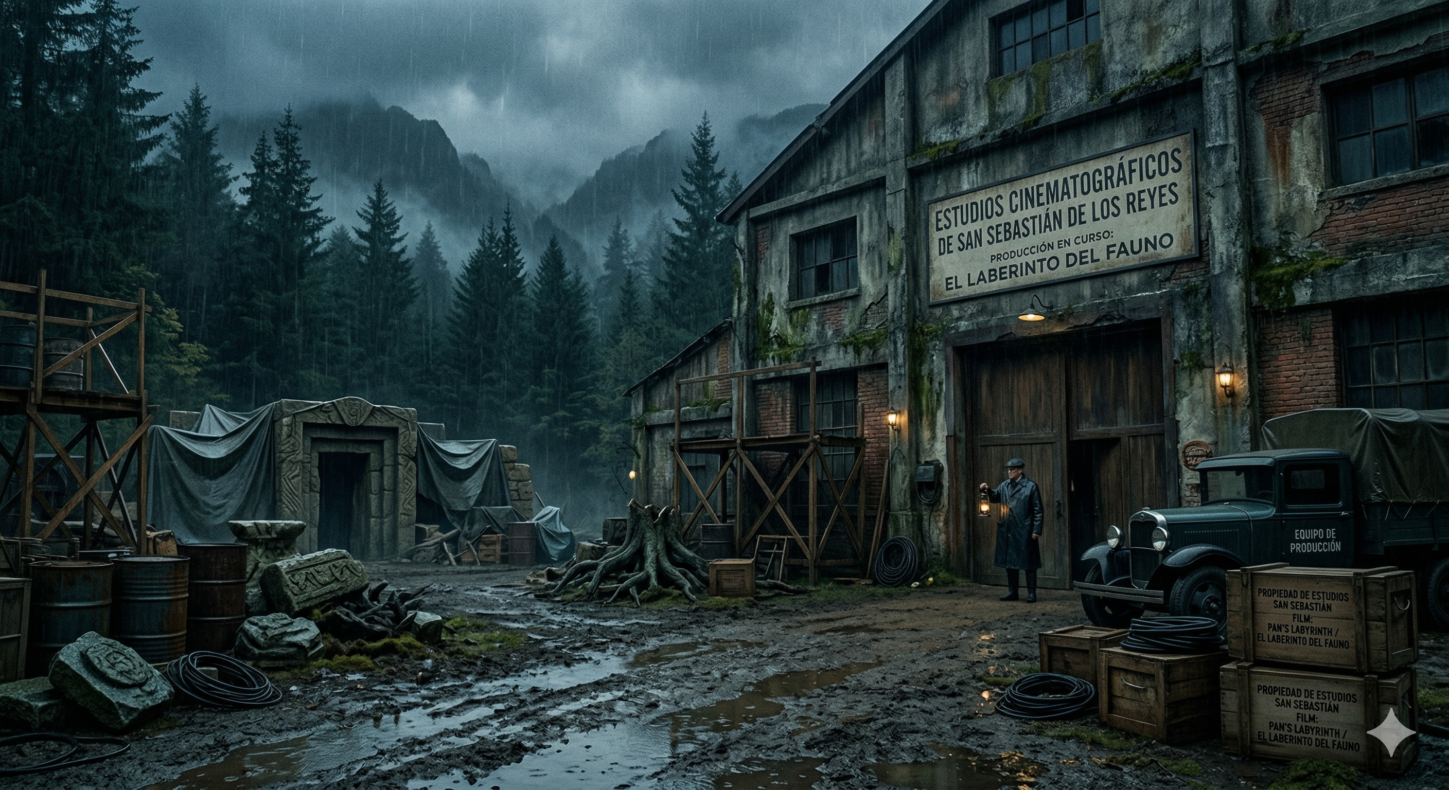 Estudios San Sebastián de los Reyes Madrid donde se rodó El laberinto del fauno — sets interiores Hombre Pálido Guillermo del Toro