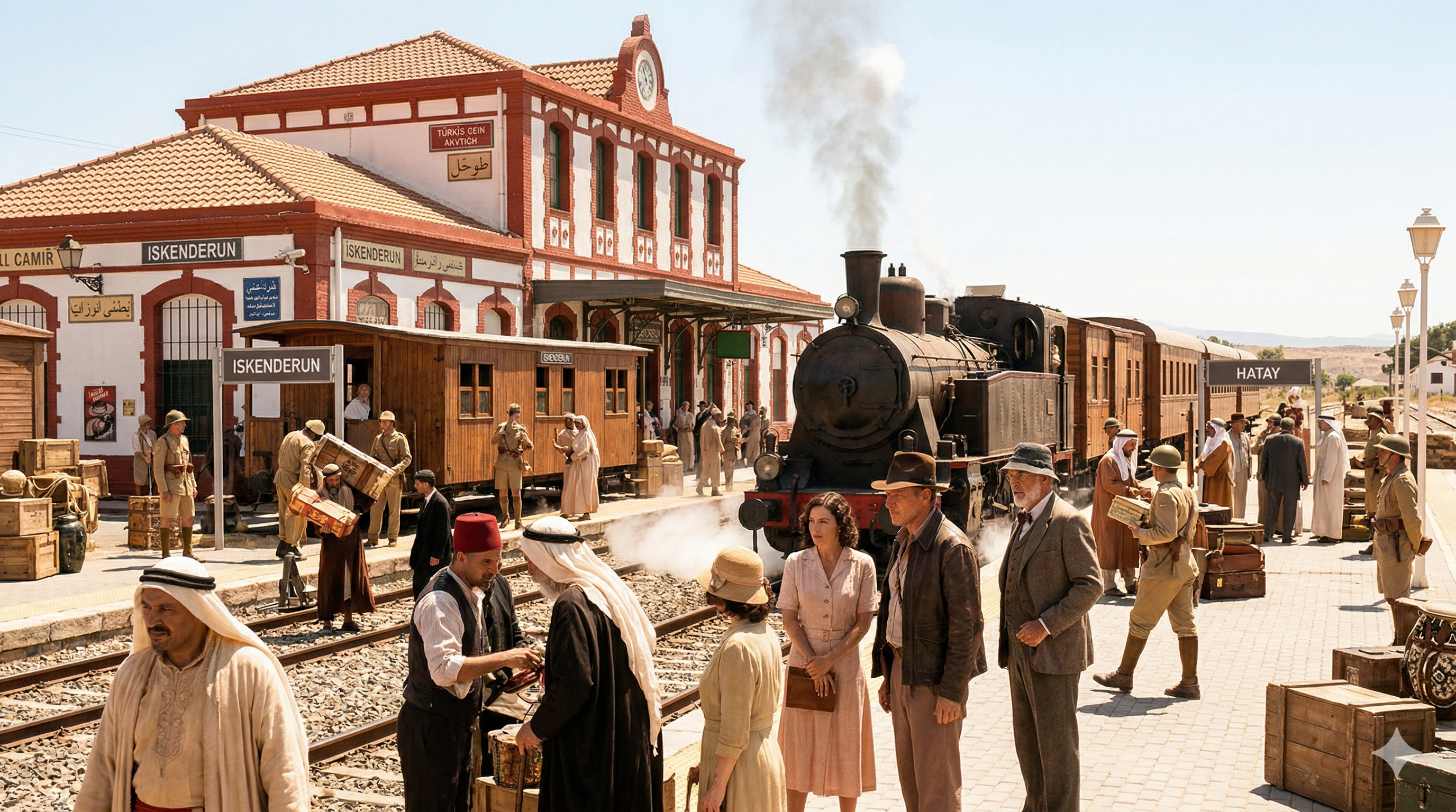 Estación de Tren de Guadix dónde se filmó Indiana Jones y la Última Cruzada — andén de Iskenderun, lugares de rodaje Indiana Jones en Granada